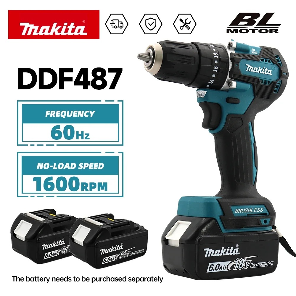 Makita Drill Ddf484 - Taladro Percutor Inalámbrico Sin Escobillas Makita