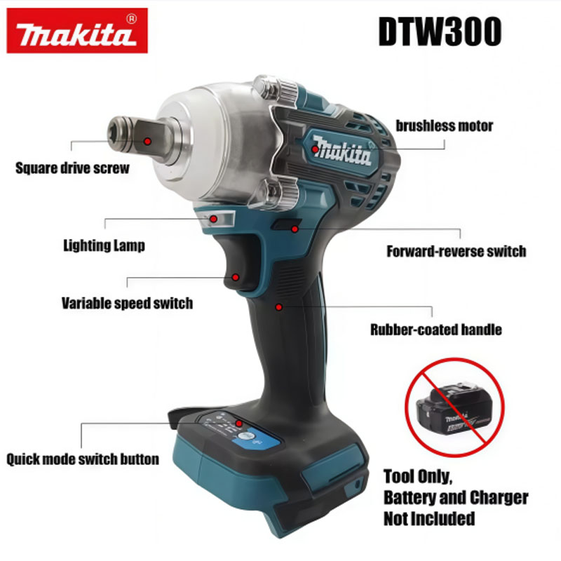 Makita Drill Dtw300 - Makita DTW300 Llave de Impacto Inalámbrica
