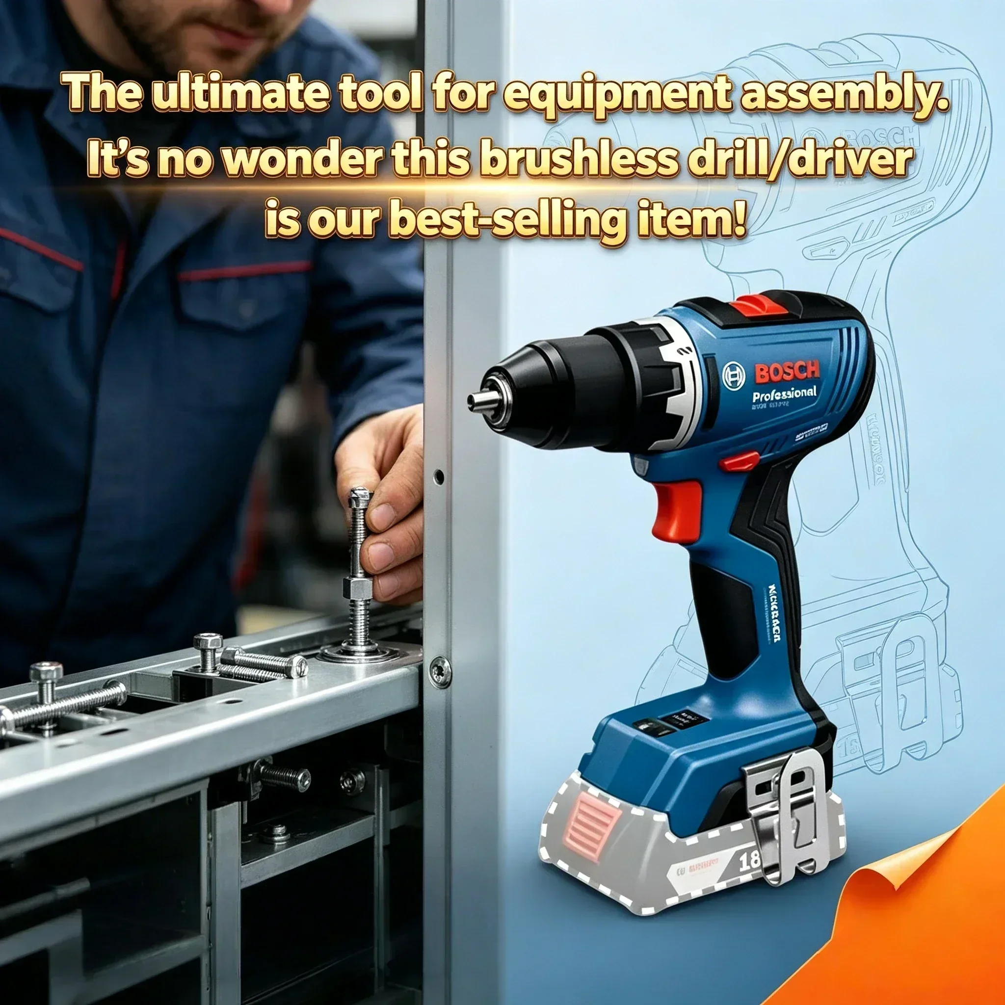 Bosch Drill Gsb 18V - Taladro Inalámbrico Profesional BOSCH GSR 18V-65