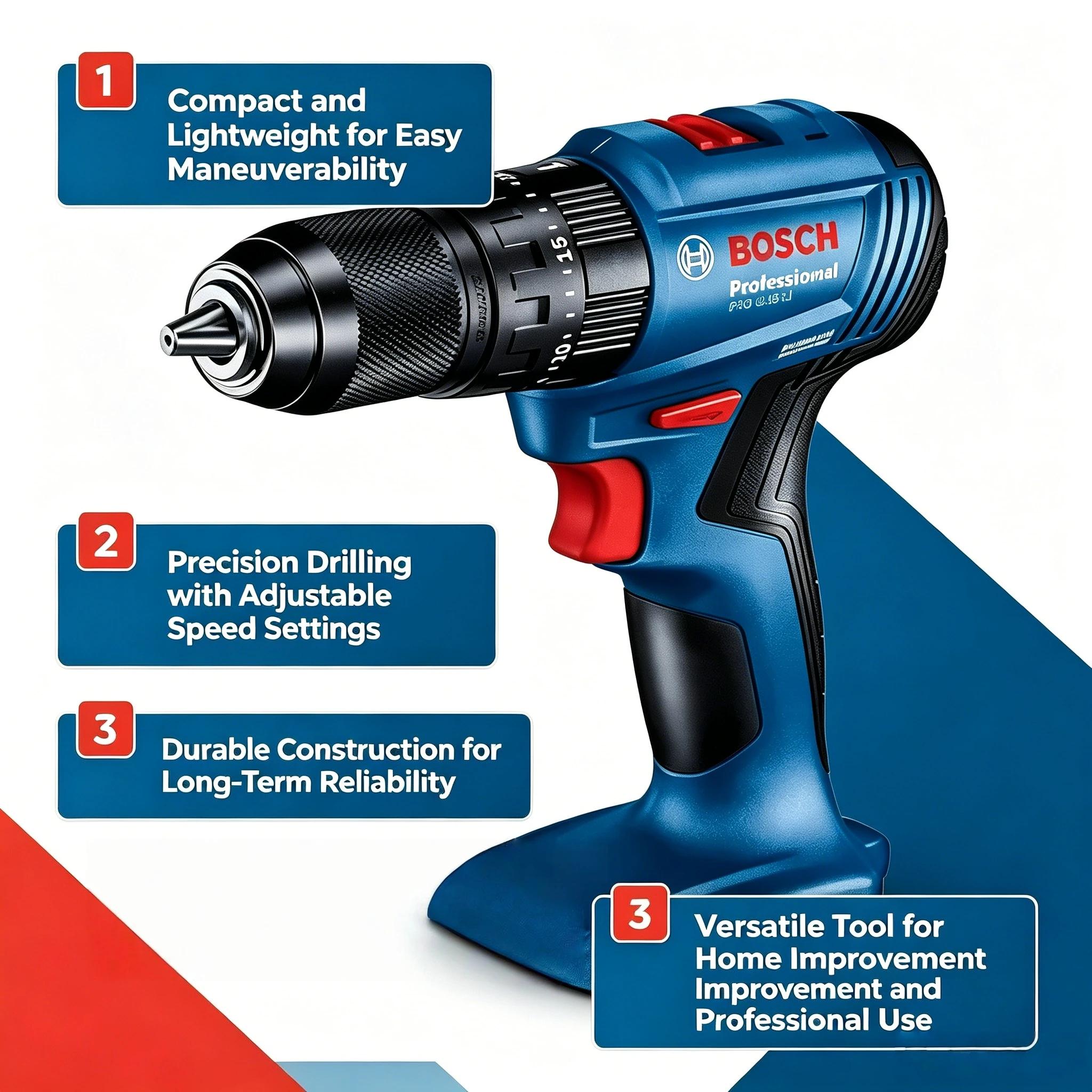 Bosch Drill Gsb 18V - Taladro Percutor Inalámbrico Bosch GSB 185-LI