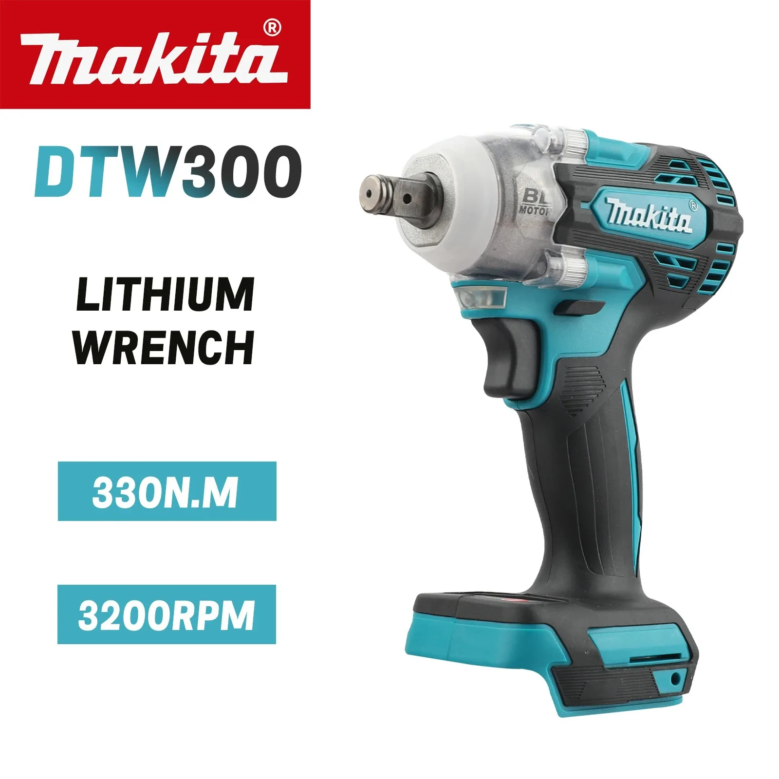 Makita Drill Dtw300 - Llave de impacto inalámbrica sin escobillas