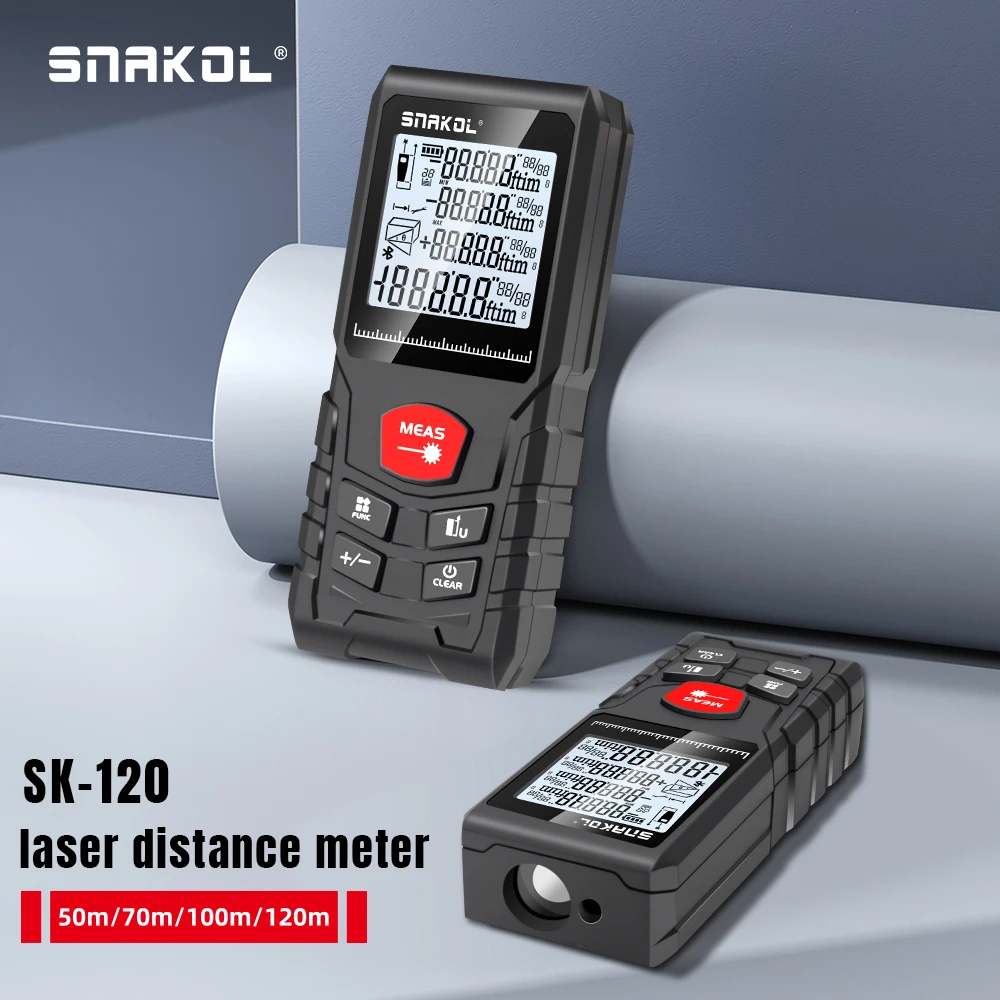 Stanley Tape 25Ft - SNAKOL Medidor de Distancia Láser 50m