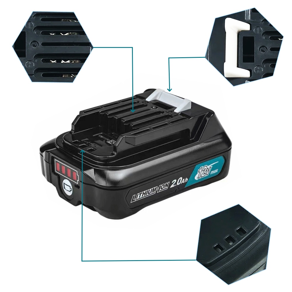 1 batería recargable de repues - Makita Drill Hp1640 reseña y precio