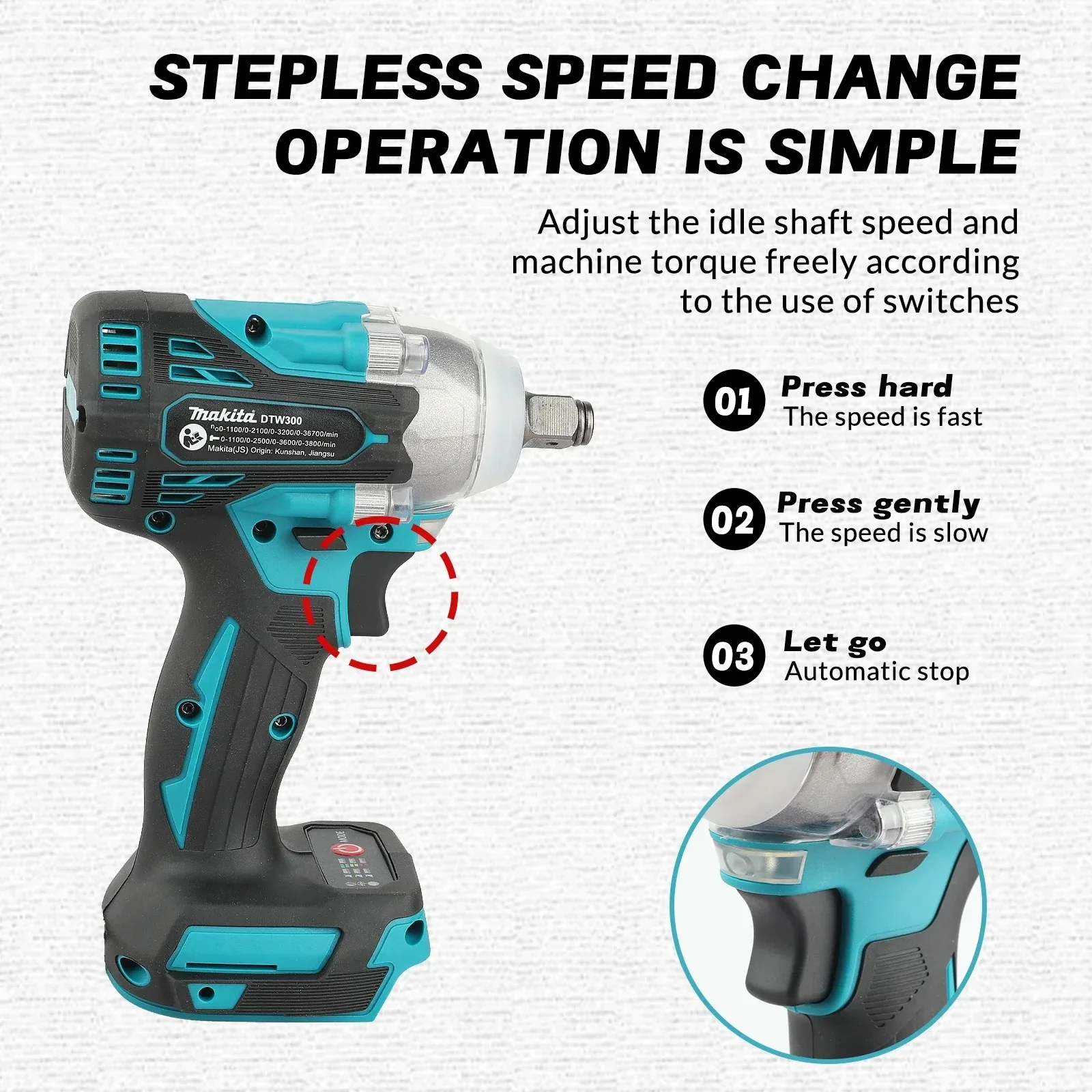 Llave de impacto inalámbrica s - Makita Drill Dtw300 reseña y precio