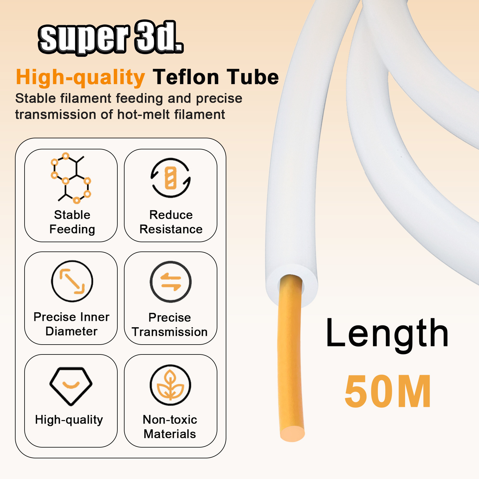 Tubo de PTFE Bambu Lab de 1/2/ - Ptfe Tape Thread reseña y precio