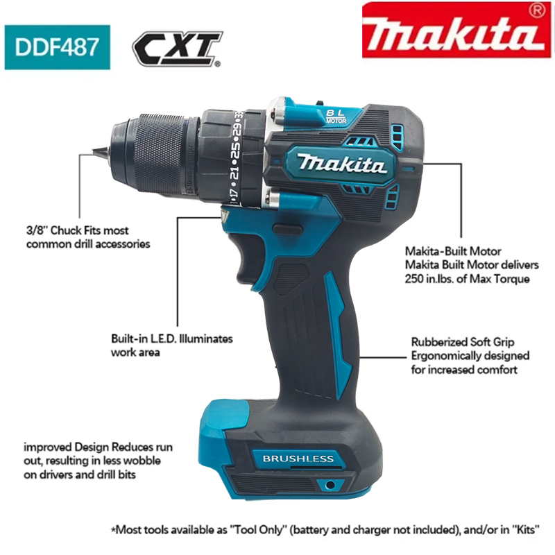 Batería Makita de 18 V, Taladr - Makita Drill Ddf484 reseña y precio