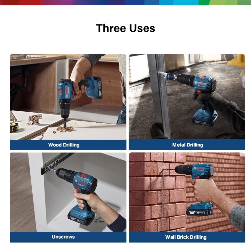 Taladro percutor inalámbrico B - Bosch Drill Gsb 18V reseña y precio
