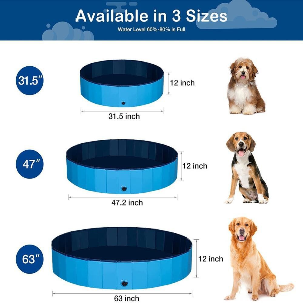 Piscina Plegable para Perros,  - Drain Pipe Clip reseña y precio