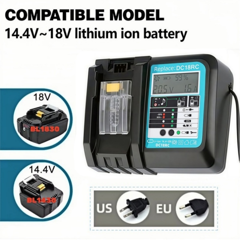 Cargador Rápido DC18RC con Ven - Makita Drill Hp1640 reseña y precio